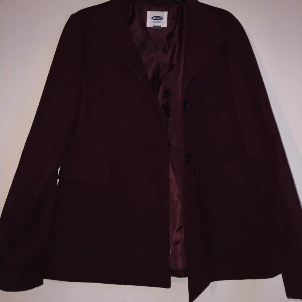 Burgundy Pea Coat